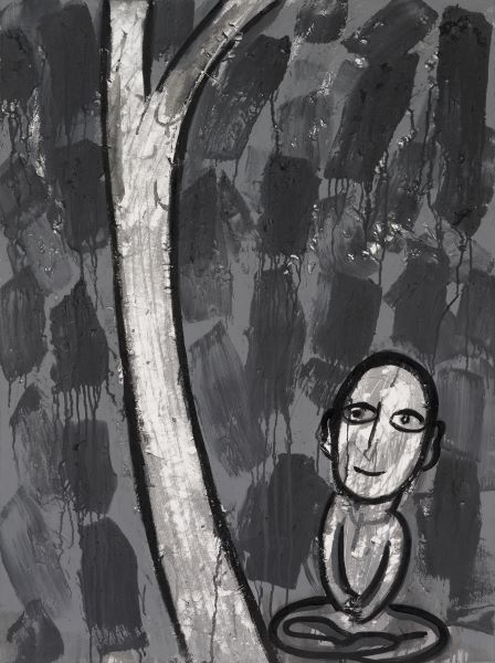 The Ascetic, 2003,  Acrylic Ink on paper,108x78cm